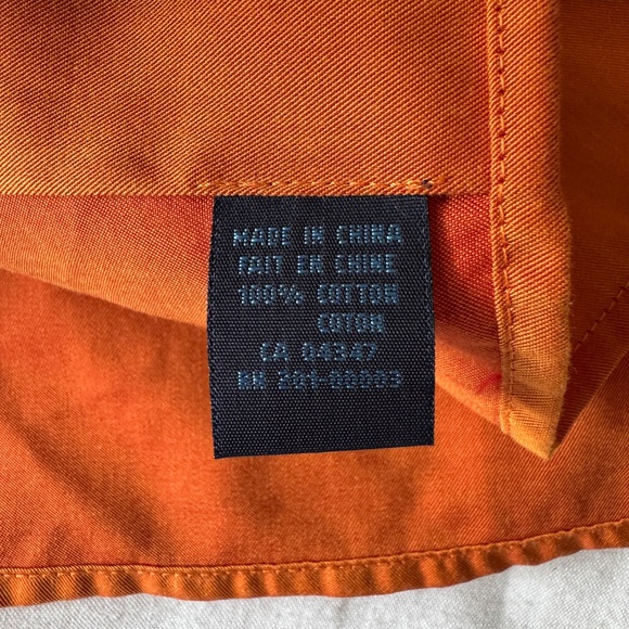 Blu by Polifroni Men's Long Sleeve Casual Dress Shirt Burnt Orange XL Flip Cuffs - Picture 8 of 16